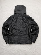 Giacca in pelle con cappuccio Levi Strauss & Co. Vintage Y2K Nera (M) — foto 2
