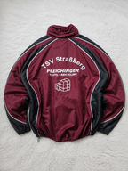 Track Jacket JAKO Full Zip Bordeaux Nero Bianco Vintage Y2K (L) — foto 2