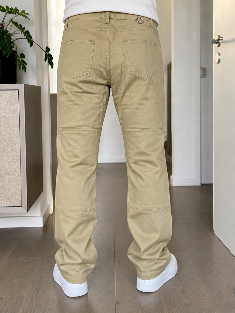 Pantaloni Beige Kaki Vintage Y2K (M) — foto 2