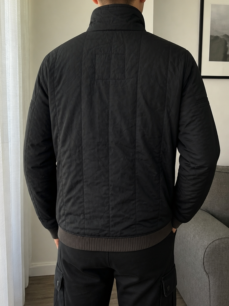 Giacca Collo Alto GAP Zip Integrale Nero Vintage Y2K (XL) — foto 2