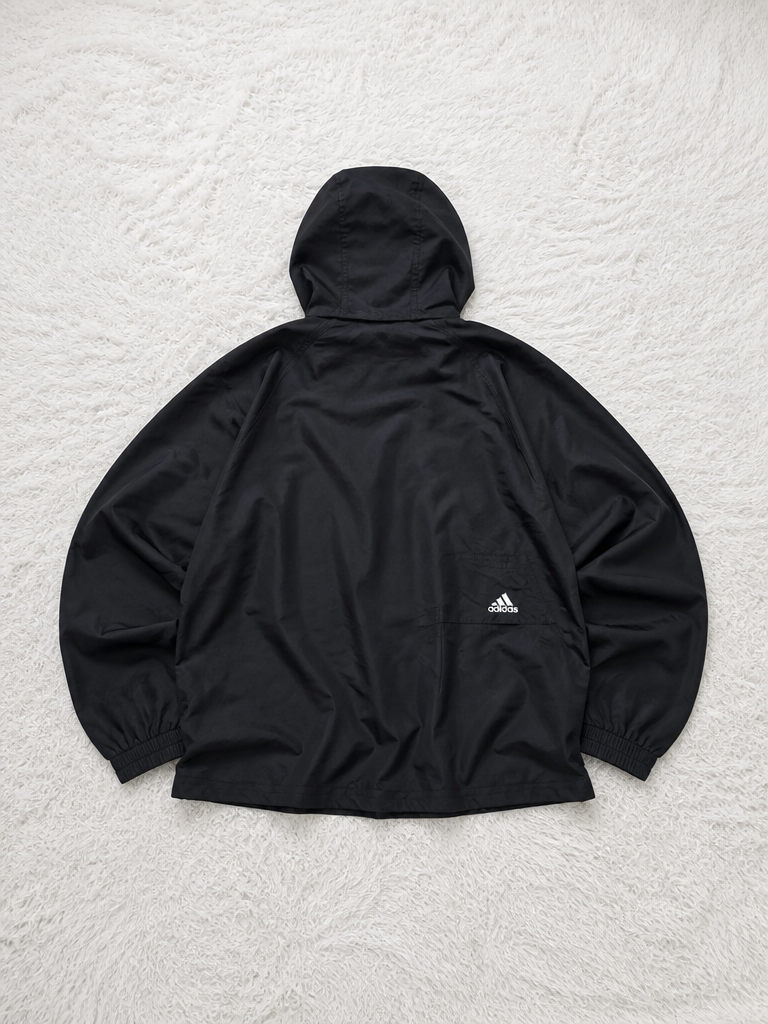 Giacca sportiva adidas con cappuccio e zip integrale Vintage Y2K Nera (XL) — foto 2