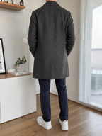 Cappotto monopetto JOOP! Rever Bottoni Grigio scuro mélange Vintage Y2K (XL) — foto 2