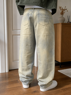 Jeans Gamba ampia Grigio-beige slavato Vintage Y2K (L) — foto 1