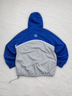 Giacca a vento Billabong Cappuccio Zip Blu Royal Inserti Grigi Bianchi Vintage Y2K (L) — foto 2