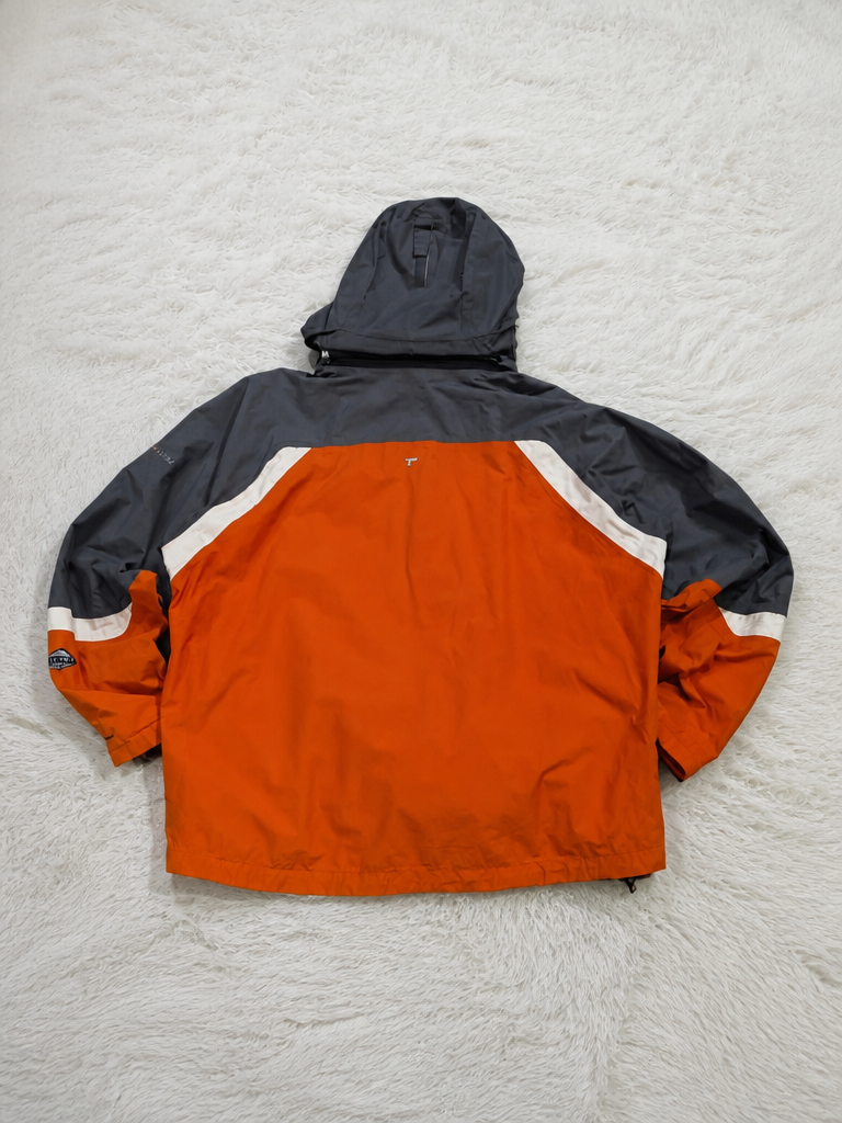 Giacca tecnica Columbia Titanium con cappuccio Arancione Grigio Bianco Vintage Y2K (XL) — foto 2