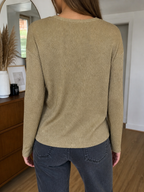 Cardigan Lauren Ralph Lauren Oro Bronzo Metallizzato Vintage Y2K (XL) — foto 2