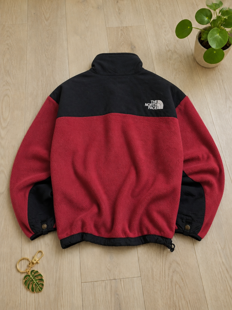 Pile Collo Alto Zip Integrale The North Face Nero Bordeaux Vintage Y2K — foto 2