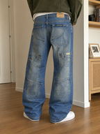 Jeans Baggy in Denim Gazoz Blu Lavaggio Chiaro Vintage Y2K Uomo (M) — foto 1