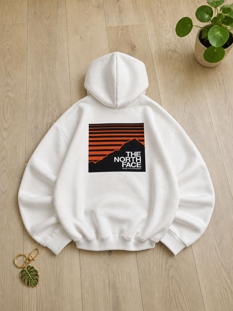 Felpa con cappuccio The North Face Bianca Grafica Vintage Y2K (S) — foto 2