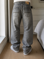 Jeans Gamba Ampia Grigio Slavato Vintage Y2K Uomo (M) — foto 1