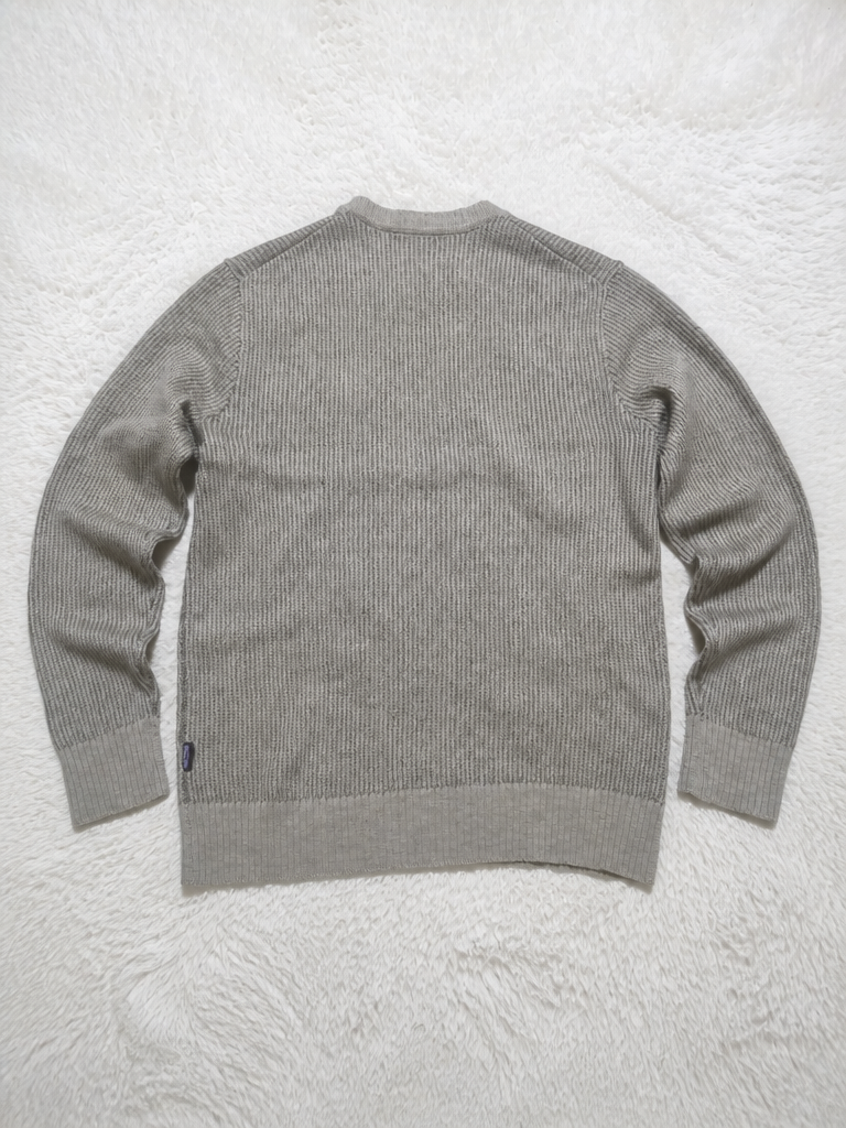 Maglione Patagonia girocollo a coste grigio tortora mélange Vintage Y2K (M) — foto 2