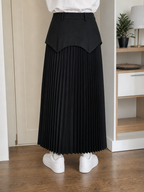 Gonna lunga plissettata Christian Dior asimmetrica nera Vintage Y2K (M) — foto 2