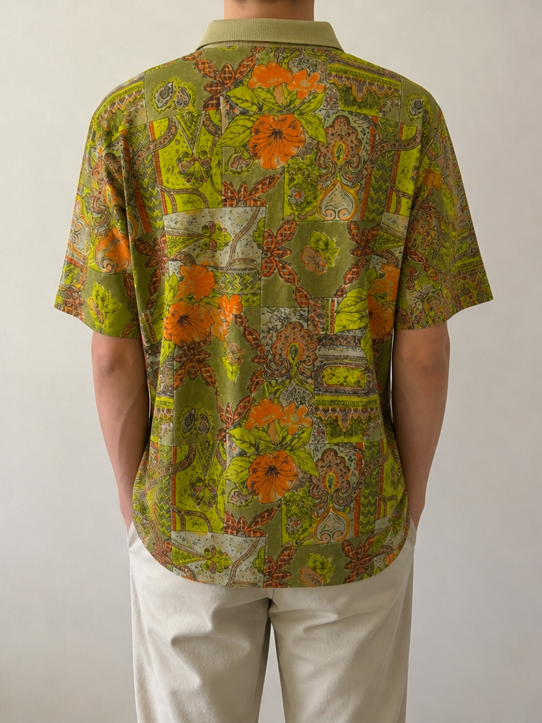 Alta Tensione Sportswear Maglia Polo Fantasia Vintage Y2K (XL) — foto 2