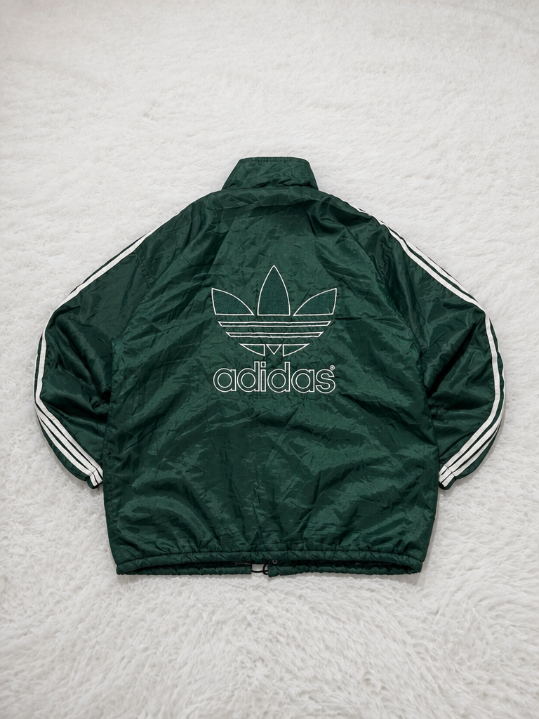 Giacca sportiva adidas Full Zip Collo Alto Verde Scuro Vintage Y2K (XXL) — foto 2