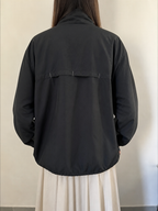 Adidas Felpa Sportiva Zip Corta Nero Dettagli Bianchi Vintage Y2K (XL) — foto 2