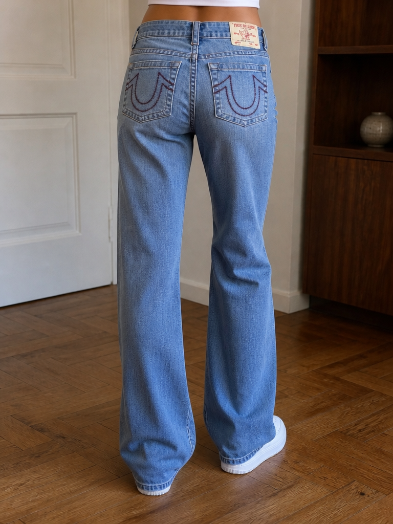 Jeans True Religion 5 Tasche Blu Denim Vintage Y2K (32) — foto 1