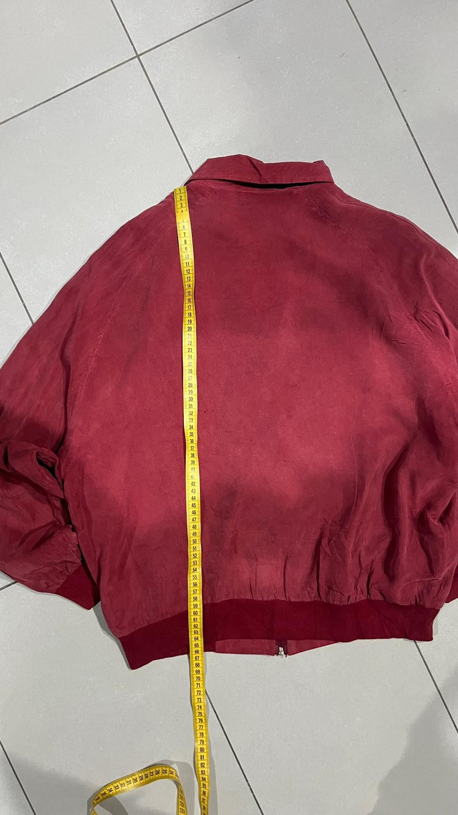 Giacca bomber Most Wollin Zip Collo a camicia Bordeaux Vintage Y2K (M) — foto 7