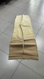 Pantaloni Gamba Dritta Leggermente Ampia Crema Chiaro Vintage Y2K (38) — foto 4