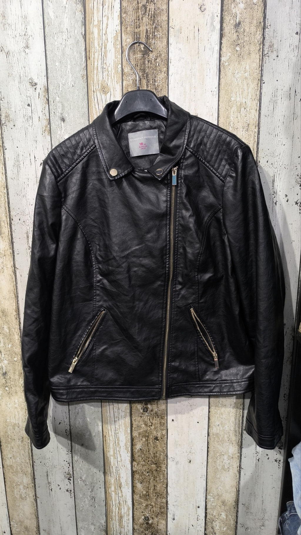 Giacca biker Dorothy Perkins nera Vintage Y2K donna — foto 3
