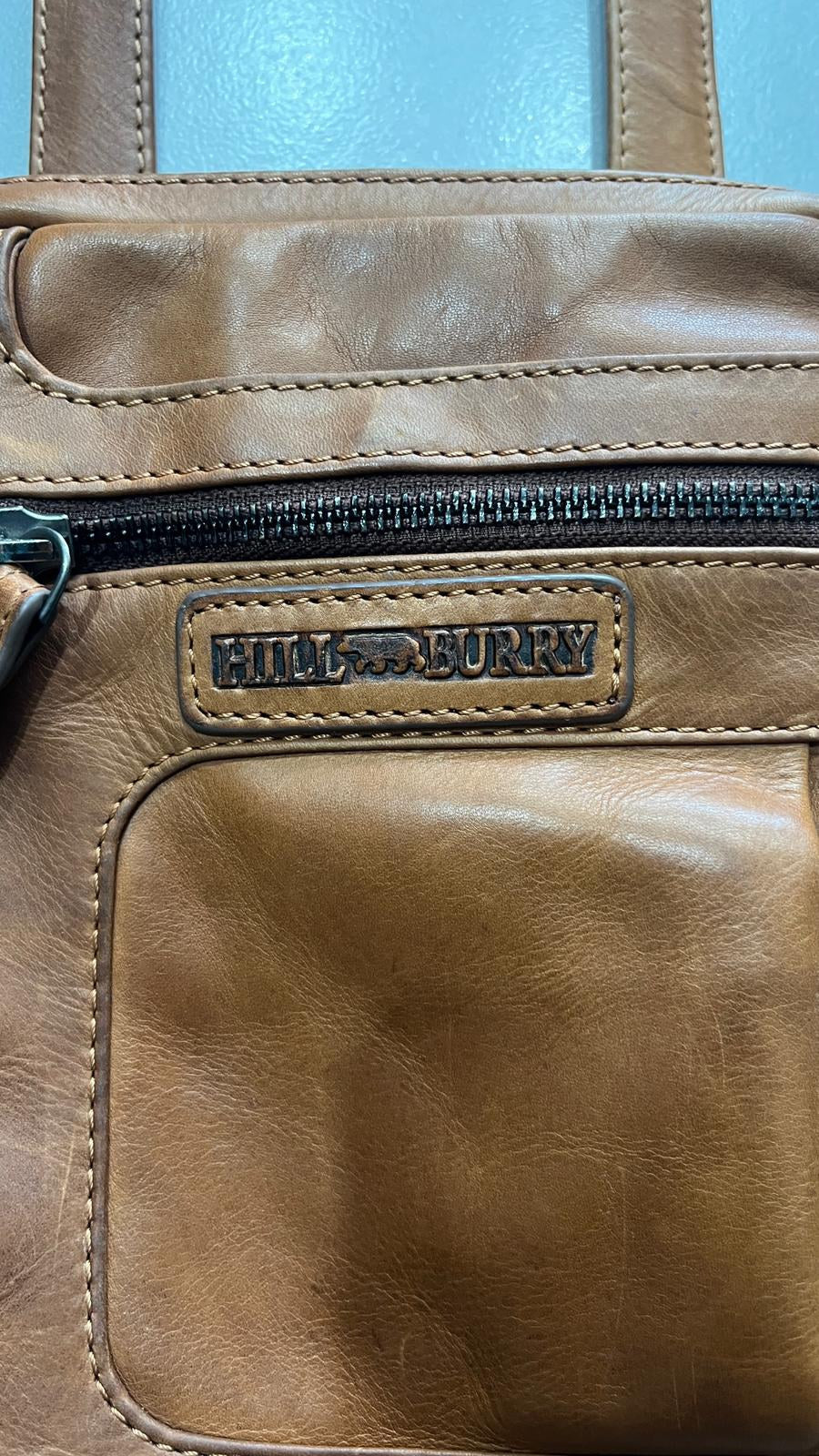 Borsa a tracolla in pelle Hill Burry Marrone Cuoio Vintage Y2K — foto 5