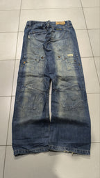 Jeans Baggy in Denim Gazoz Blu Lavaggio Chiaro Vintage Y2K Uomo (M) — foto 3