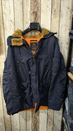 Parka imbottito Alpha Industries con cappuccio e zip Vintage Y2K (XL) — foto 3