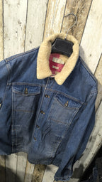 Giacca Denim TOPMAN Collo Sherpa Blu Denim Vintage Y2K (XL) — foto 4