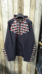 Track Jacket Collo Alto Errea Blu Navy Rosso Bianco Vintage Y2K (L) — foto 3