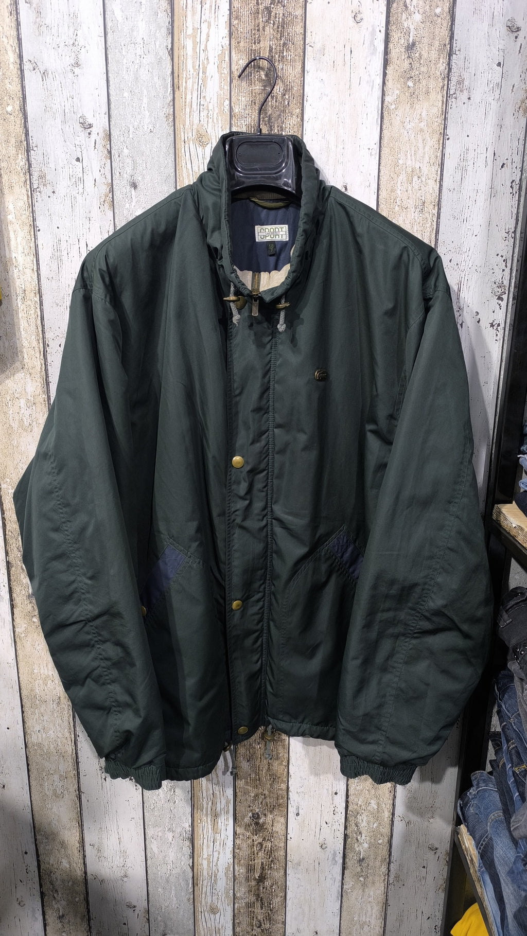 Giacca sportiva Lacoste Sport Collo alto Zip Verde scuro Vintage Y2K (58) — foto 3