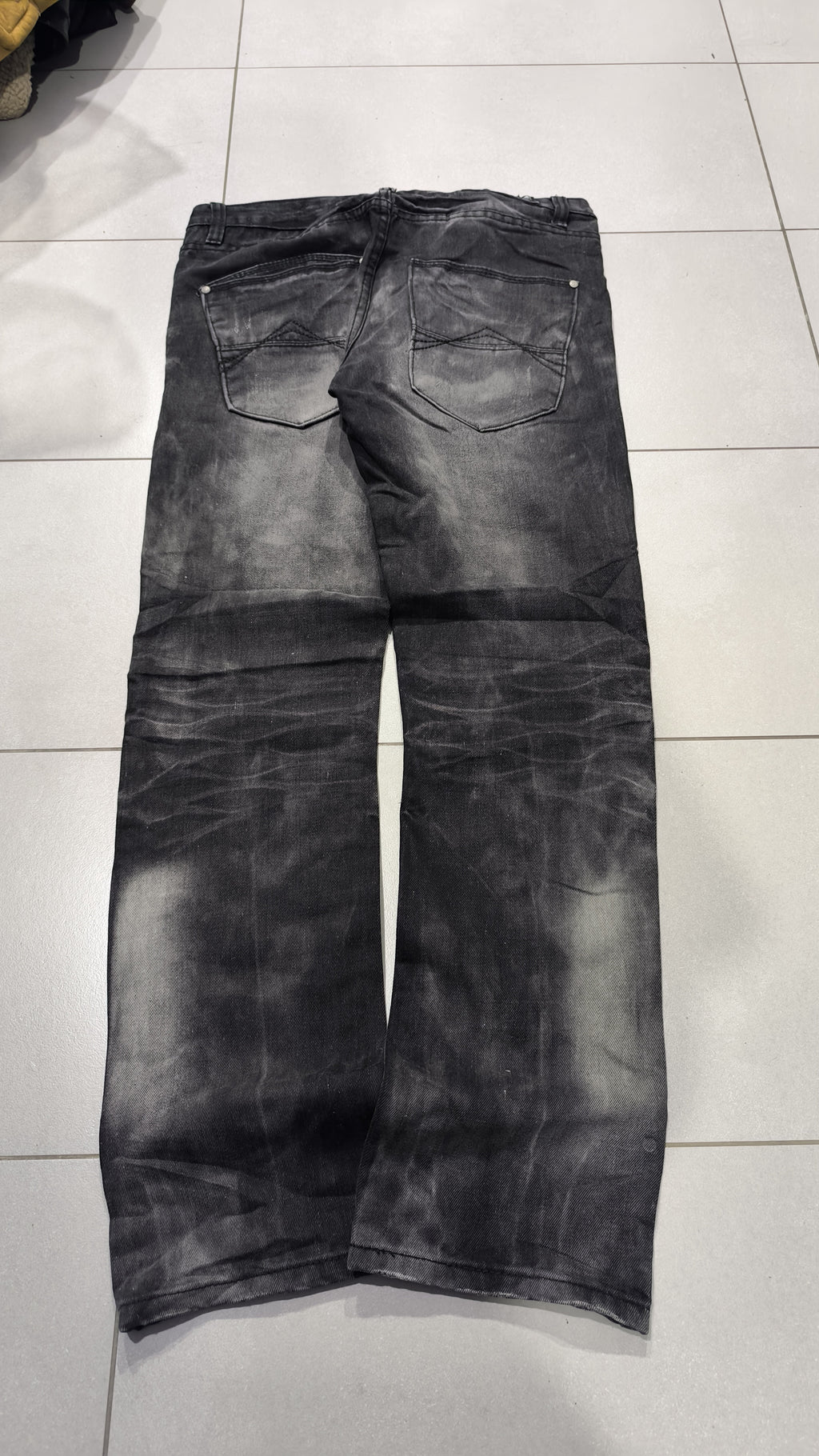 Jeans Southwave Denim gamba ampia Nero slavato Vintage Y2K Uomo (L) — foto 3