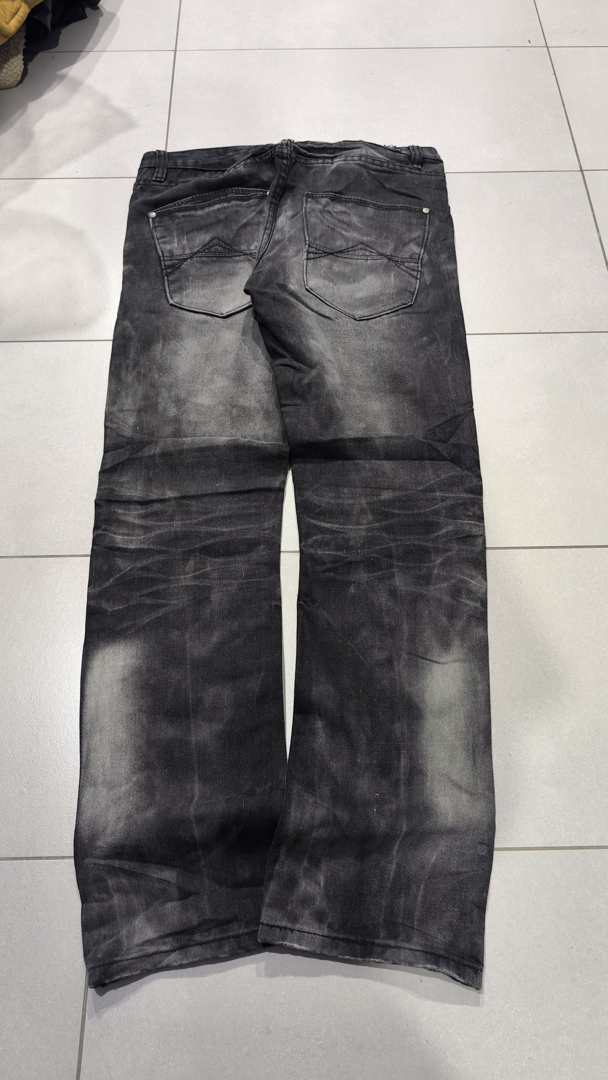 Jeans Southwave Denim gamba ampia Nero slavato Vintage Y2K Uomo (L) — foto 3