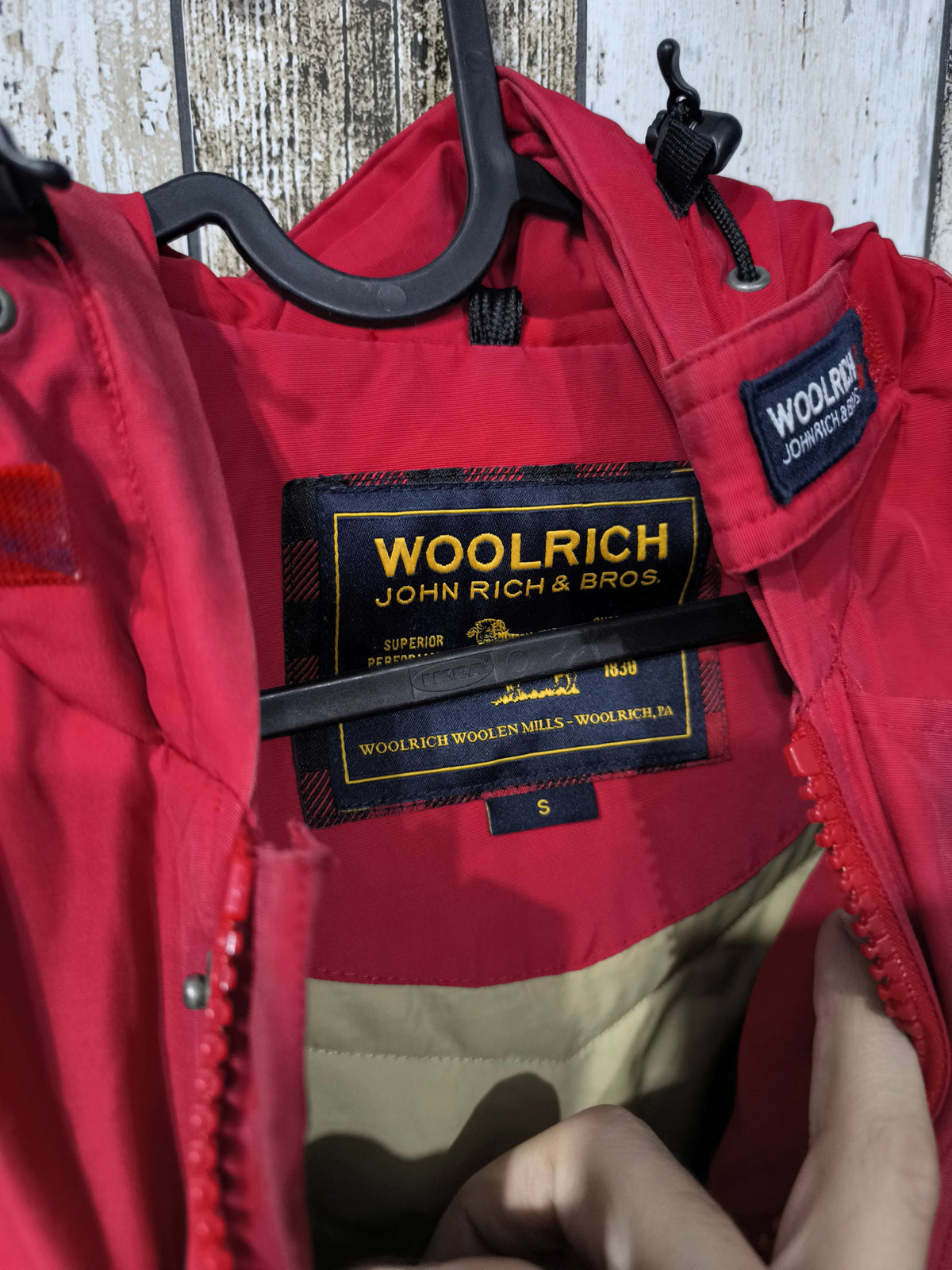 Piumino con cappuccio Woolrich Arctic Jacket Rosso Vintage Y2K (S) — foto 5