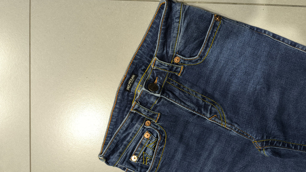 Jeans True Religion Blu Denim 5 Tasche Ricamo Vintage Y2K (27) — foto 6