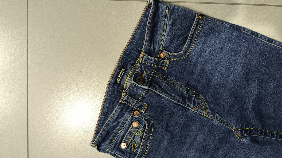 Jeans True Religion Blu Denim 5 Tasche Ricamo Vintage Y2K (27) — foto 6
