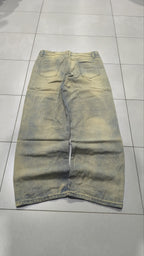 Jeans Gamba ampia Grigio-beige slavato Vintage Y2K (L) — foto 3