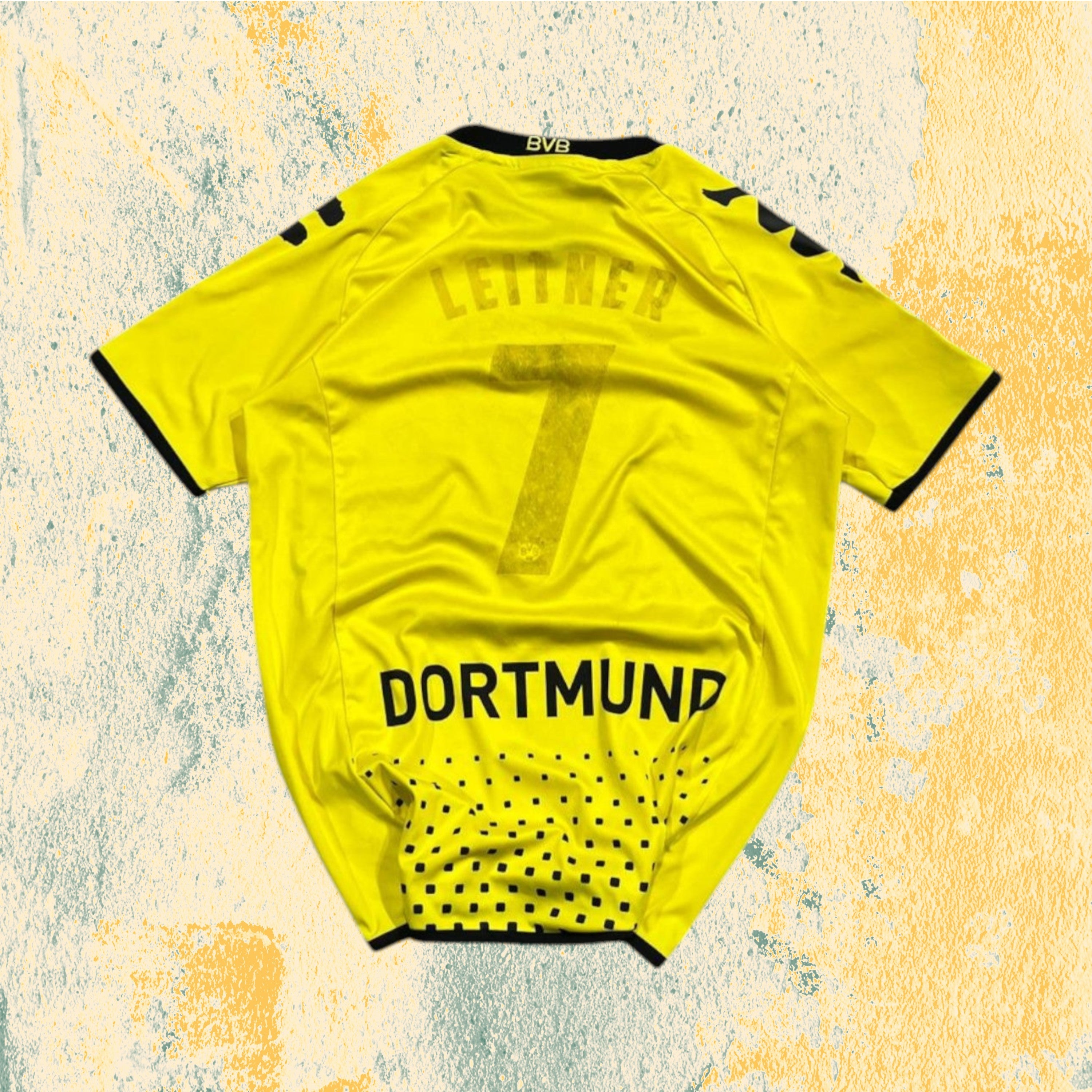 T-Shirt BVB Borussia Dortumund "Leitner 7" Football Jersey Vintage Y2K 90s 2000s (S)