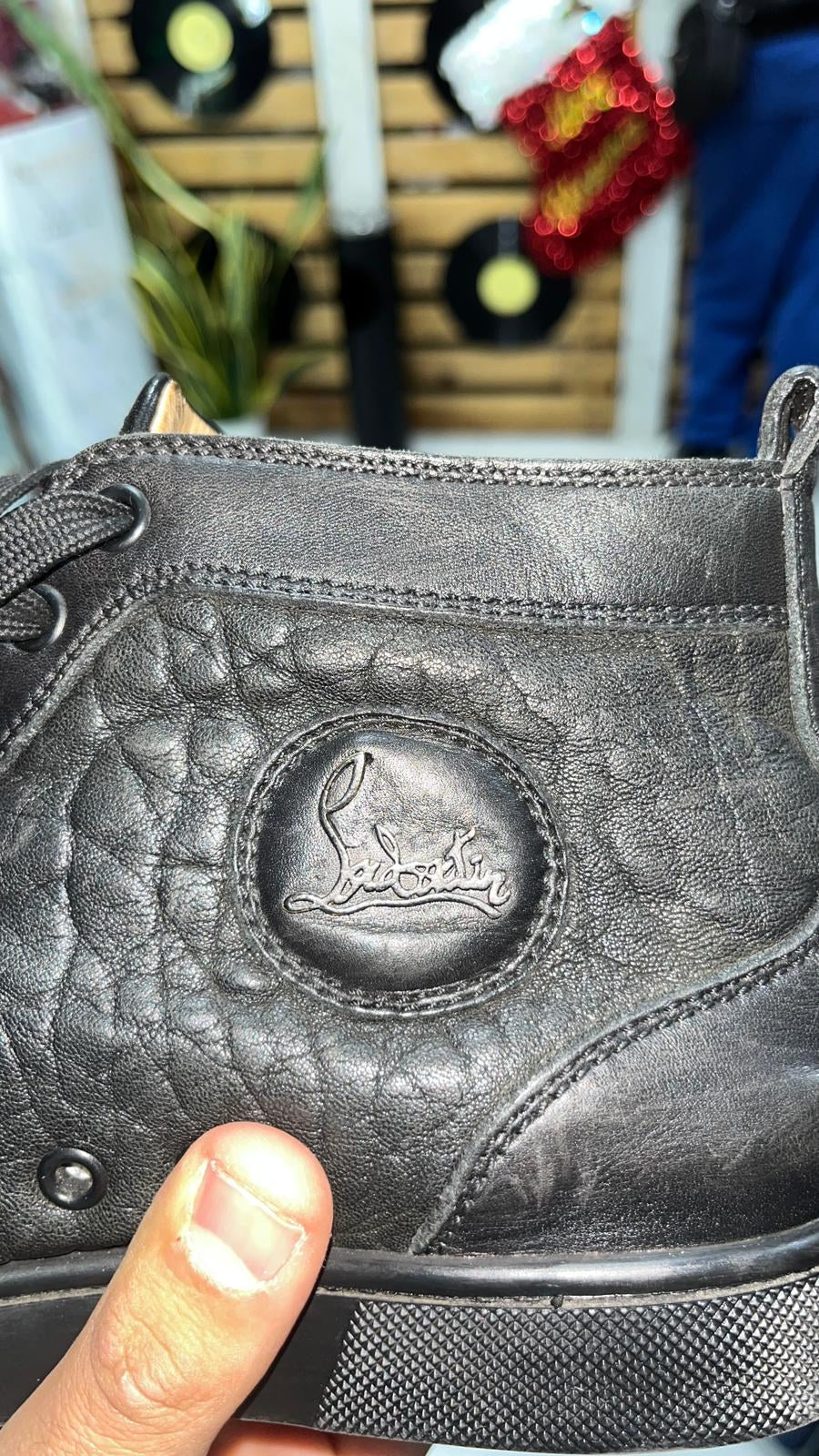 Sneakers Alte Stringate Christian Louboutin Nere Borchie Vintage Y2K (39) — foto 7