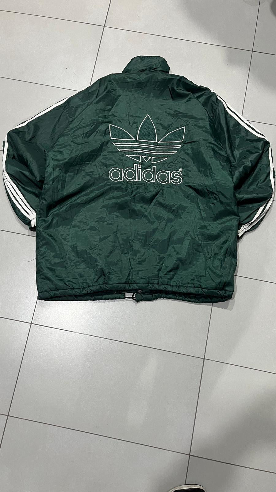 Giacca sportiva adidas Full Zip Collo Alto Verde Scuro Vintage Y2K (XXL) — foto 4