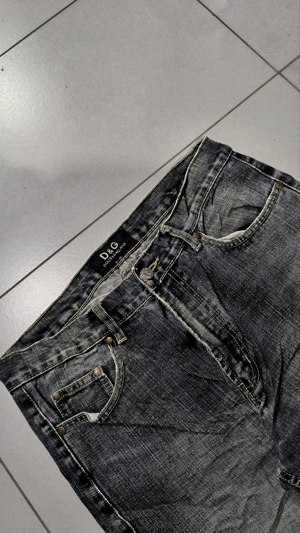 Jeans Dolce & Gabbana gamba ampia ricami Vintage Y2K uomo (M) — foto 7