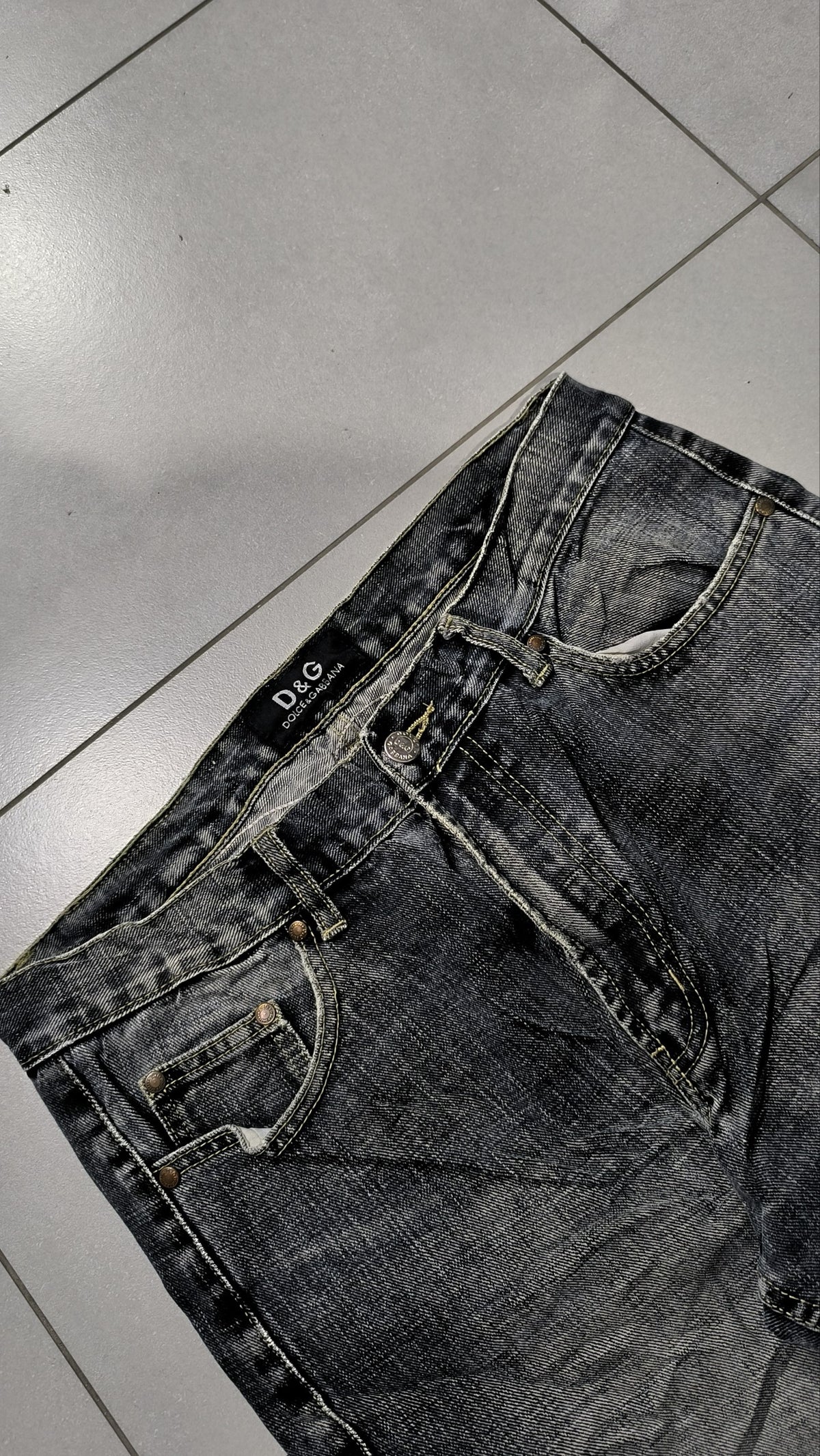 Jeans Dolce & Gabbana gamba ampia ricami Vintage Y2K uomo (M) — foto 7