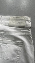 Jeans 5 Tasche Armani Jeans Gamba Dritta Bianco Vintage Y2K (M) — foto 5