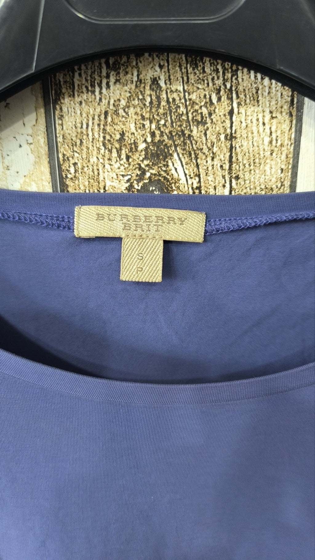 Maglia Burberry Brit Vintage Y2K Blu Manica 3/4 Decoro Floreale (S) — foto 5
