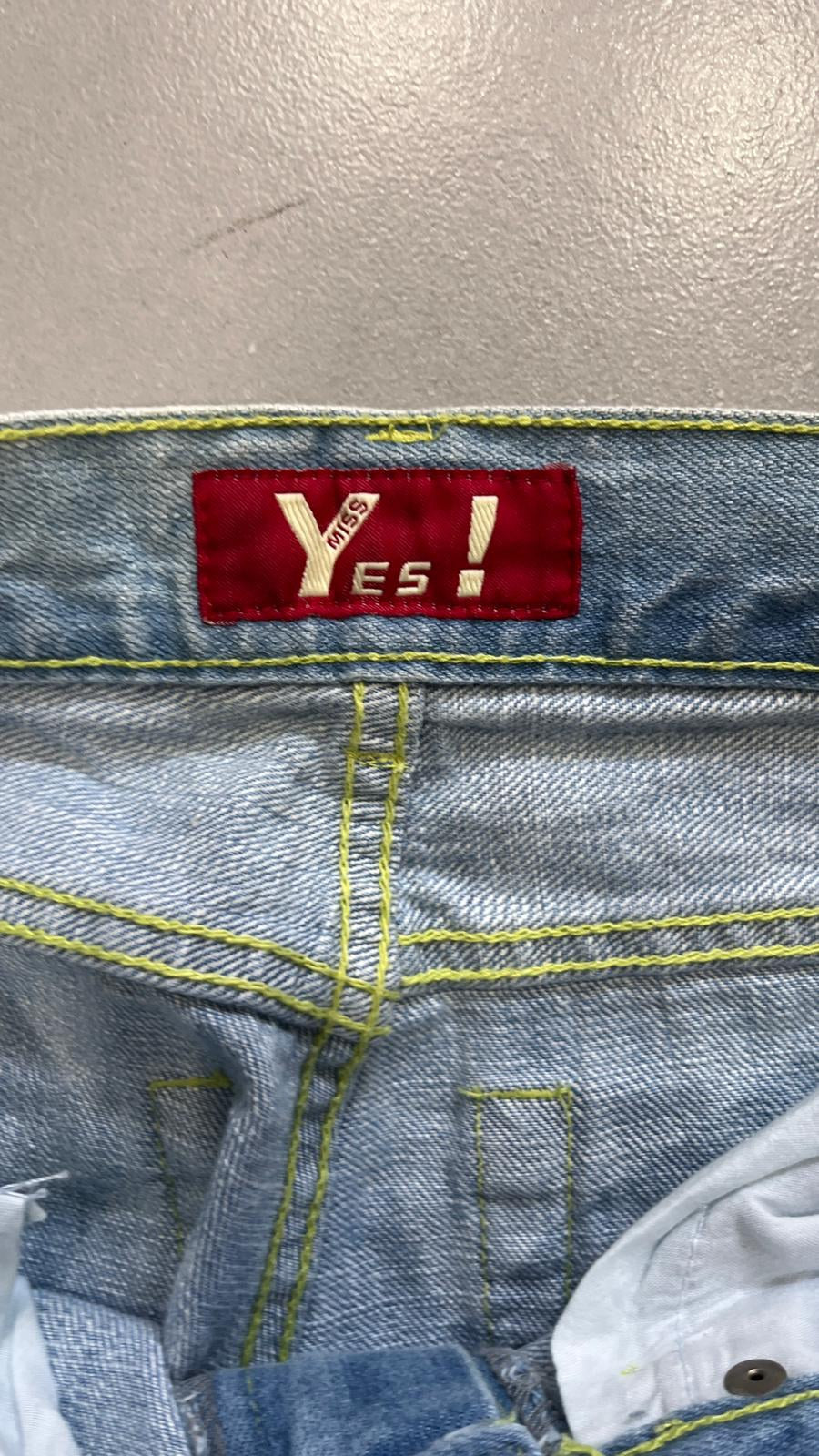 Jeans Cinque Tasche Distressed Yesmiss Jeans Azzurro Denim Chiaro Vintage Y2K (26) — foto 6