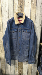 Giacca Denim TOPMAN Collo Sherpa Blu Denim Vintage Y2K (XL) — foto 3