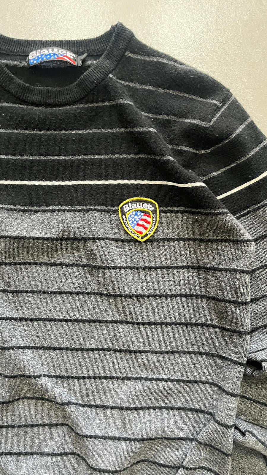 Maglione Girocollo a Righe Blauer Vintage Y2K (XL) — foto 6