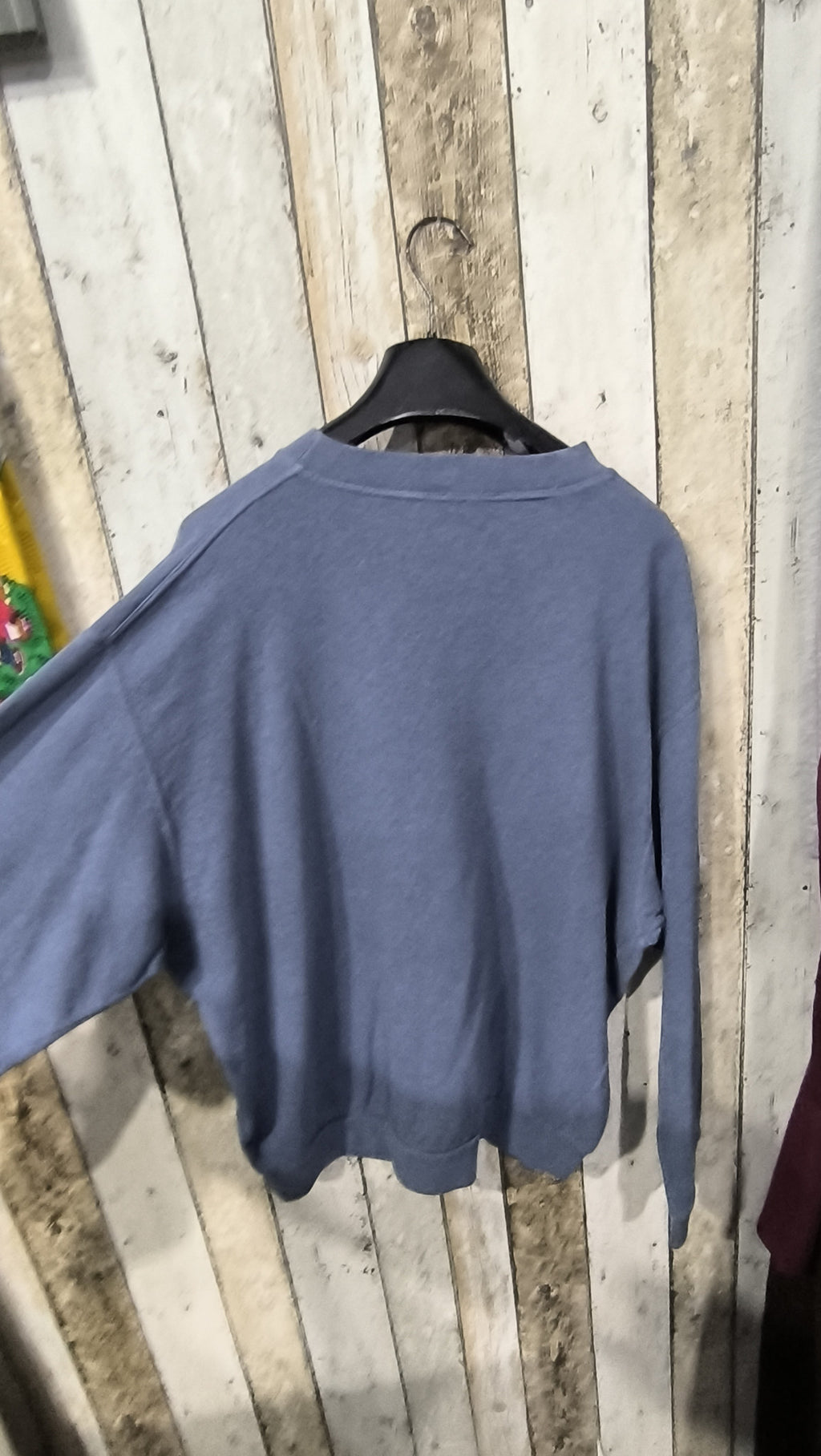Felpa Les Copains Girocollo Blu Grigio Grafica Ricami Vintage Y2K (L) — foto 6