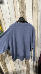 Felpa Les Copains Girocollo Blu Grigio Grafica Ricami Vintage Y2K (L) — foto 6