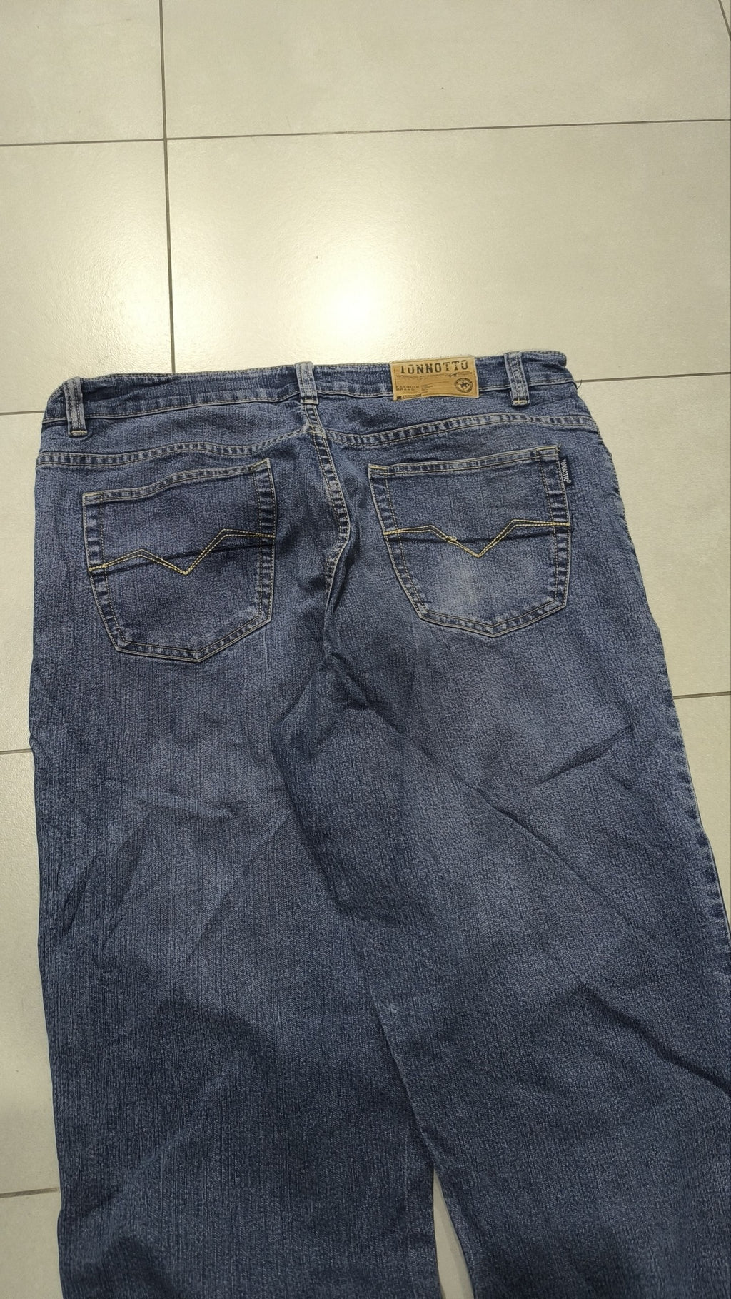 Jeans a gamba larga Tonnotto Blu slavato Vintage Y2K Uomo (XL) — foto 5