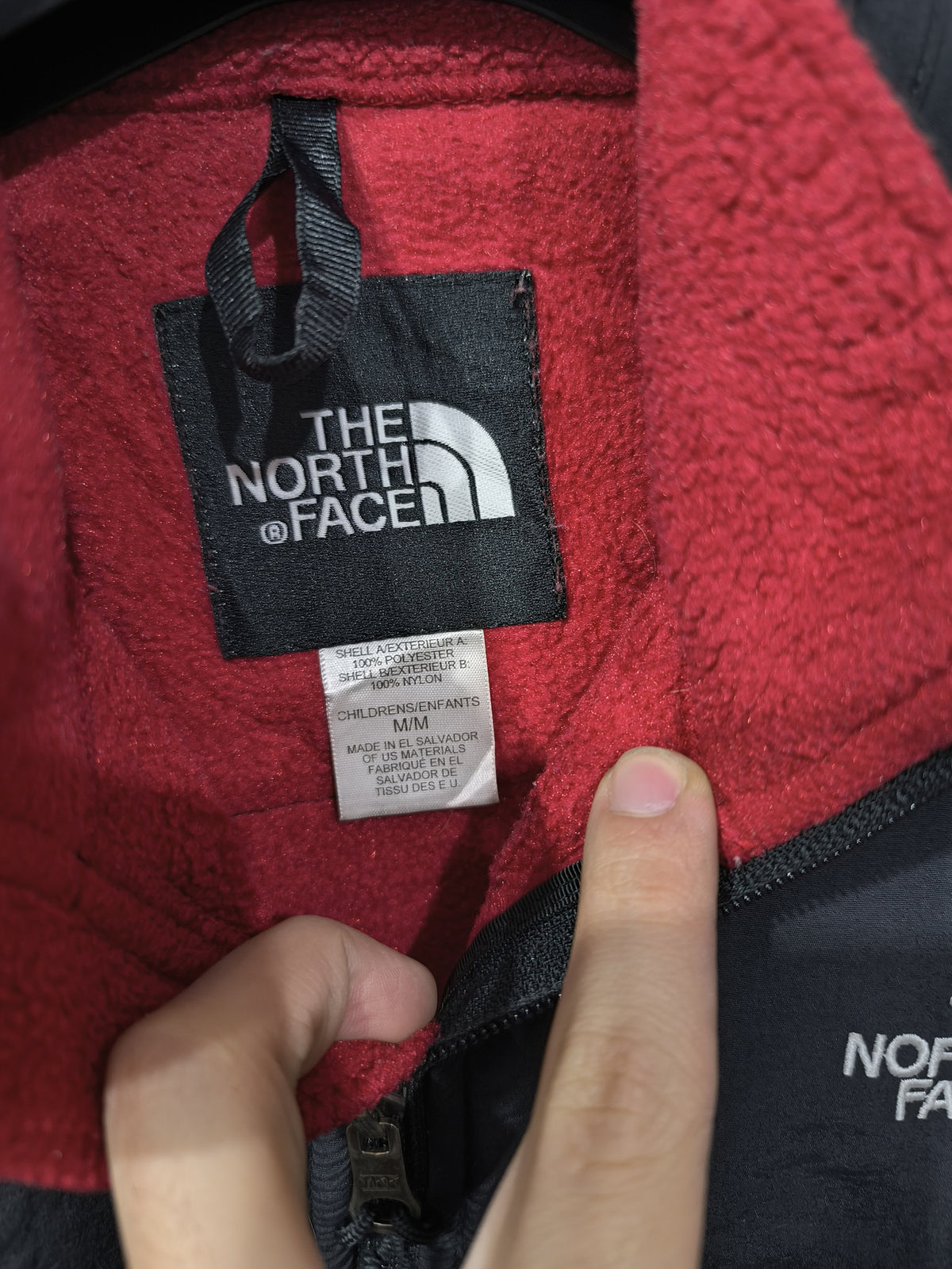 Pile Collo Alto Zip Integrale The North Face Nero Bordeaux Vintage Y2K — foto 5