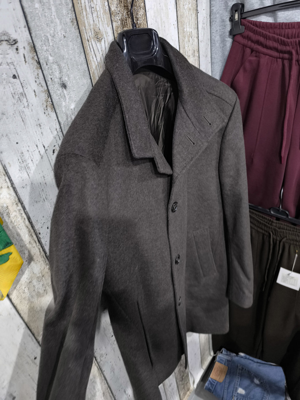 Cappotto monopetto JOOP! Rever Bottoni Grigio scuro mélange Vintage Y2K (XL) — foto 4